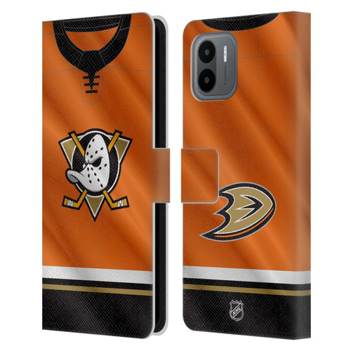 NHL Anaheim Ducks Jersey Leather Book Wallet Case Cover For Xiaomi Redmi A2 NHL Anaheim Ducks Jersey Leather Book Wallet Case Cover For Xiaomi Redmi A2