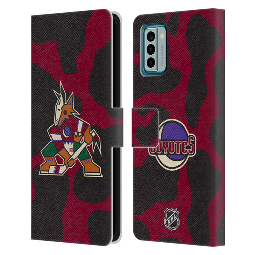 NHL Arizona Coyotes Cow Pattern Leather Book Wallet Case Cover For Nokia G42