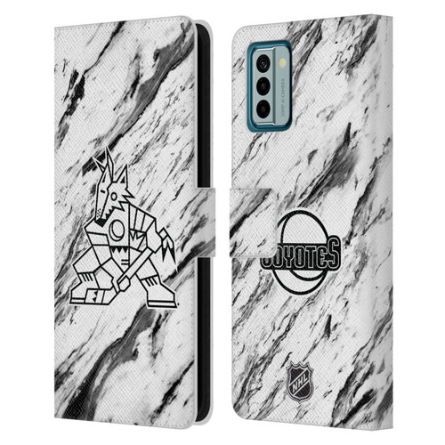 NHL Arizona Coyotes Marble Leather Book Wallet Case Cover For Nokia G42