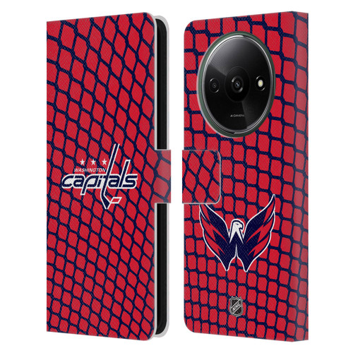 NHL Washington Capitals Net Pattern Leather Book Wallet Case Cover For Xiaomi Redmi A3