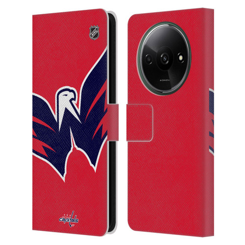 NHL Washington Capitals Oversized Leather Book Wallet Case Cover For Xiaomi Redmi A3