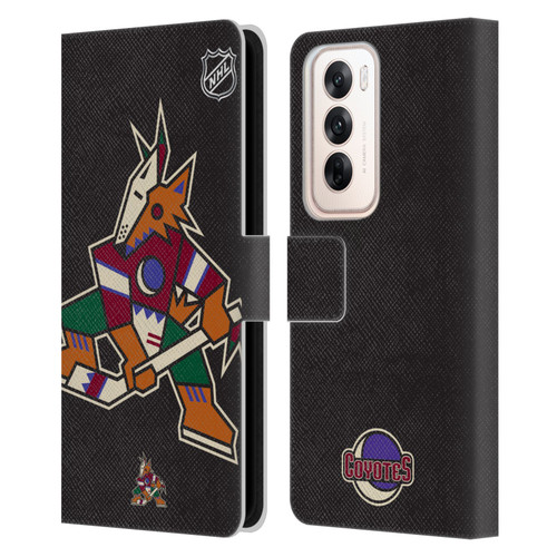 NHL Arizona Coyotes Oversized Leather Book Wallet Case Cover For OPPO Reno12 5G