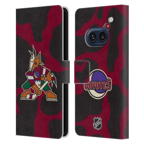 NHL Arizona Coyotes Cow Pattern Leather Book Wallet Case Cover For Nothing Phone (2a)