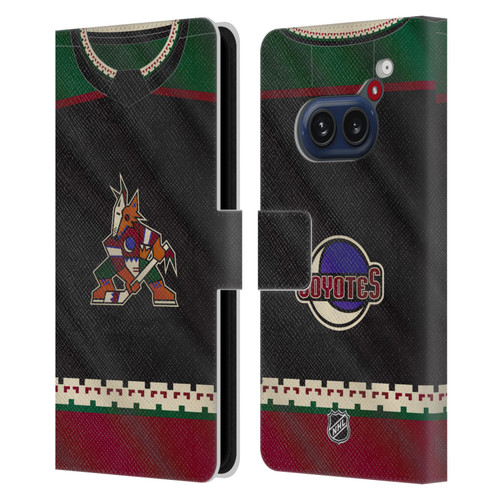 NHL Arizona Coyotes Jersey Leather Book Wallet Case Cover For Nothing Phone (2a)