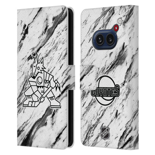 NHL Arizona Coyotes Marble Leather Book Wallet Case Cover For Nothing Phone (2a)