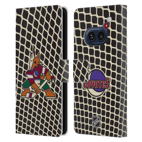 NHL Arizona Coyotes Net Pattern Leather Book Wallet Case Cover For Nothing Phone (2a)