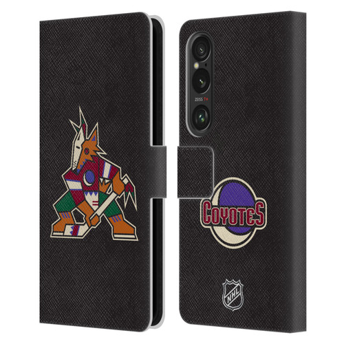 NHL Arizona Coyotes Plain Leather Book Wallet Case Cover For Sony Xperia 1 VI 5G