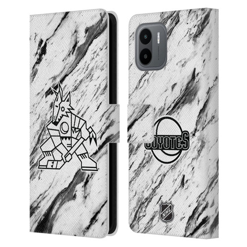 NHL Arizona Coyotes Marble Leather Book Wallet Case Cover For Xiaomi Redmi A2