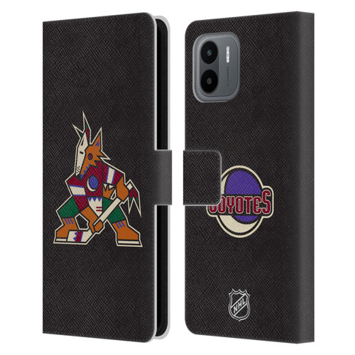NHL Arizona Coyotes Plain Leather Book Wallet Case Cover For Xiaomi Redmi A2