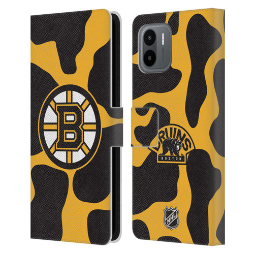 NHL Boston Bruins Cow Pattern Leather Book Wallet Case Cover For Xiaomi Redmi A2