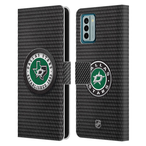 NHL Dallas Stars Puck Texture Leather Book Wallet Case Cover For Nokia G42