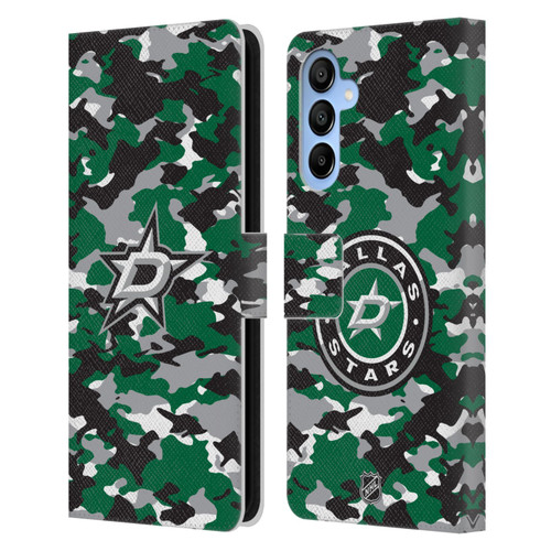 NHL Dallas Stars Camouflage Leather Book Wallet Case Cover For Samsung Galaxy A16 5G