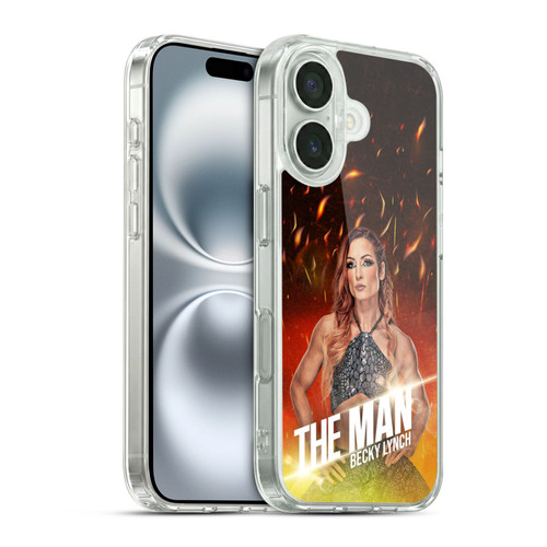 WWE Becky Lynch The Man Portrait Soft Gel Case for Apple iPhone 16 & MagSafe
