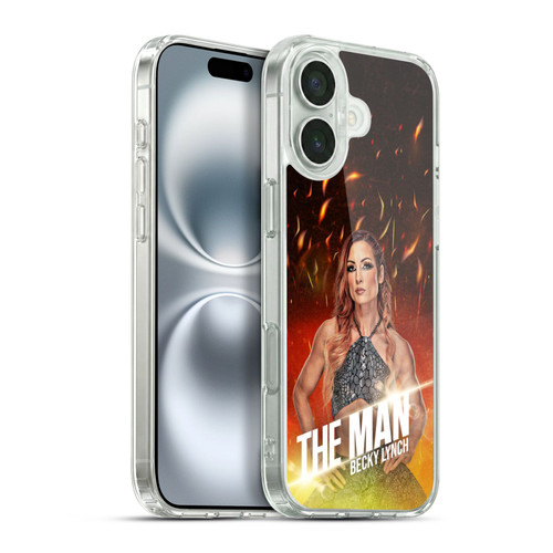 WWE Becky Lynch The Man Portrait Soft Gel Case for Apple iPhone 16 Plus & MagSafe