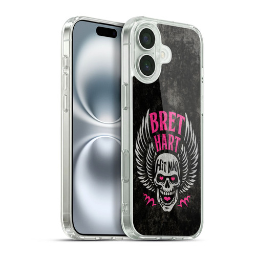 WWE Bret Hart Hitman Skull Soft Gel Case for Apple iPhone 16 Plus & MagSafe