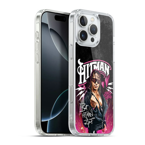 WWE Bret Hart Hitman Graphics Soft Gel Case for Apple iPhone 16 Pro Max & MagSafe