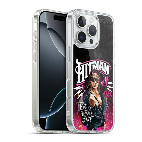 WWE Bret Hart Hitman Graphics Soft Gel Case for Apple iPhone 16 Pro & MagSafe