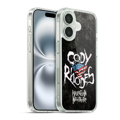 WWE Cody Rhodes Distressed Name Soft Gel Case for Apple iPhone 16 & MagSafe