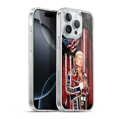 WWE Cody Rhodes American Nightmare Flag Soft Gel Case for Apple iPhone 16 Pro Max & MagSafe