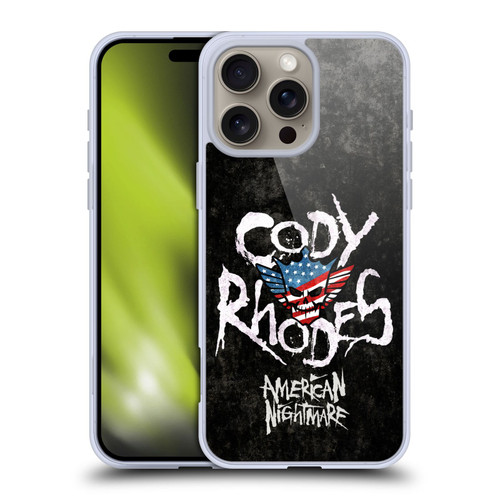 WWE Cody Rhodes Distressed Name Soft Gel Case for Apple iPhone 16 Pro Max