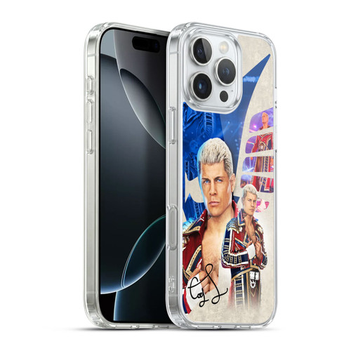 WWE Cody Rhodes Superstar Graphics Soft Gel Case for Apple iPhone 16 Pro Max & MagSafe