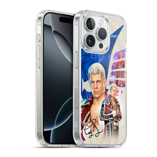WWE Cody Rhodes Superstar Graphics Soft Gel Case for Apple iPhone 16 Pro & MagSafe