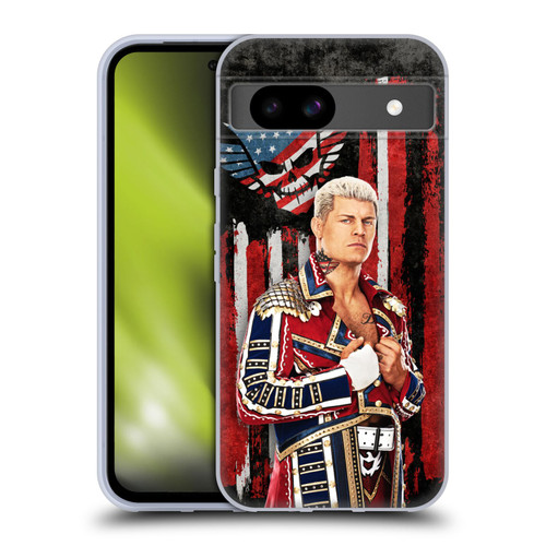 WWE Cody Rhodes American Nightmare Flag Soft Gel Case for Google Pixel 8a
