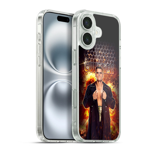 WWE Gunther Portrait Soft Gel Case for Apple iPhone 16 Plus & MagSafe