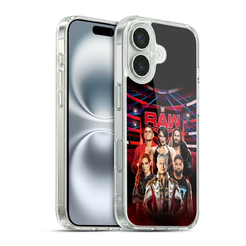 WWE Pay-Per-View Superstars 2024 Raw Soft Gel Case for Apple iPhone 16 & MagSafe