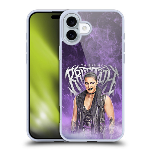 WWE Rhea Ripley This Is My Brutality Soft Gel Case for Apple iPhone 16 Plus