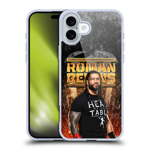 WWE Roman Reigns Grunge Soft Gel Case for Apple iPhone 16 Plus & MagSafe