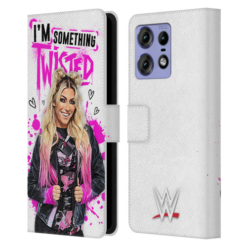 WWE Alexa Bliss Something Twisted Leather Book Wallet Case Cover For Motorola Edge 50 Pro