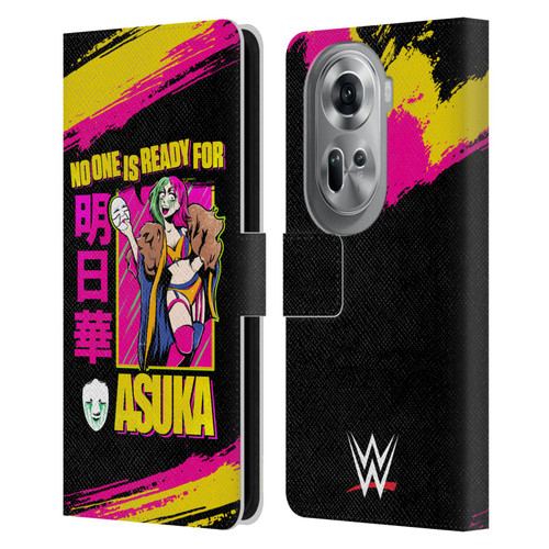 WWE Asuka No One Is Ready Leather Book Wallet Case Cover For OPPO Reno11 Pro