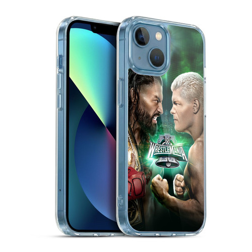 WWE Wrestlemania 40 Roman Vs Cody Soft Gel Case for Apple iPhone 13 Mini & MagSafe
