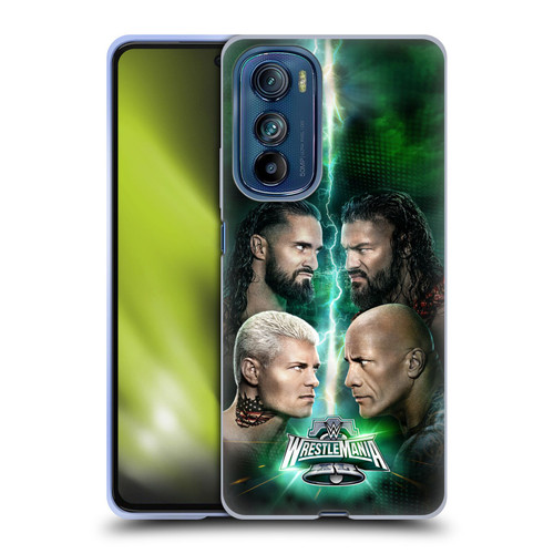 WWE Wrestlemania 40 Key Art Poster Soft Gel Case for Motorola Edge 30