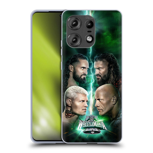 WWE Wrestlemania 40 Key Art Poster Soft Gel Case for Motorola Edge 50 Pro