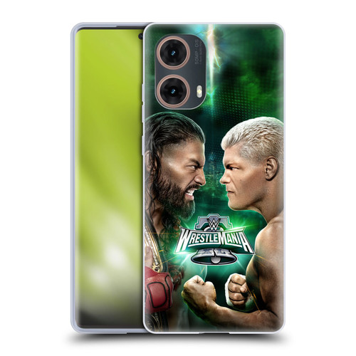 WWE Wrestlemania 40 Roman Vs Cody Soft Gel Case for Motorola Moto G85