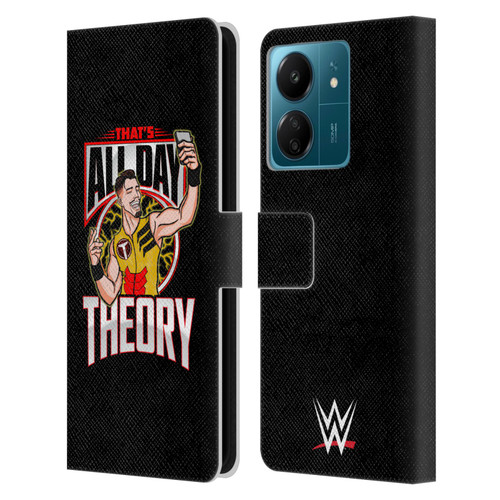 WWE Austin Theory All Day Theory Leather Book Wallet Case Cover For Xiaomi Redmi 13C 4G