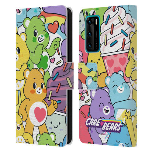 Care Bears Sweet And Savory Character Pattern Leather Book Wallet Case Cover For Huawei P40 5G