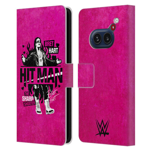 WWE Bret Hart Hitman Leather Book Wallet Case Cover For Nothing Phone (2a)