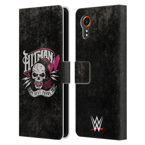 WWE Bret Hart Hitman Logo Leather Book Wallet Case Cover For Samsung Galaxy Xcover7 5G