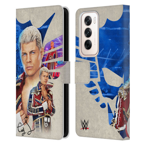 WWE Cody Rhodes Superstar Graphics Leather Book Wallet Case Cover For OPPO Reno12 5G