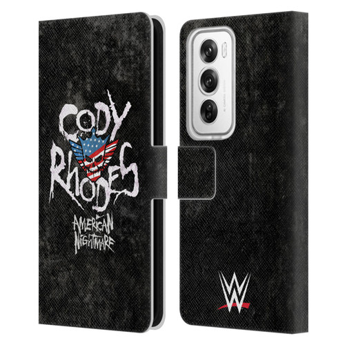 WWE Cody Rhodes Distressed Name Leather Book Wallet Case Cover For OPPO Reno12 Pro 5G
