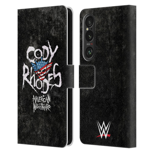 WWE Cody Rhodes Distressed Name Leather Book Wallet Case Cover For Sony Xperia 1 VI 5G