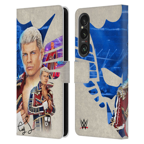 WWE Cody Rhodes Superstar Graphics Leather Book Wallet Case Cover For Sony Xperia 1 VI 5G