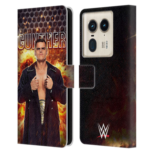 WWE Gunther Portrait Leather Book Wallet Case Cover For Motorola Edge 50 Ultra/X50 Ultra