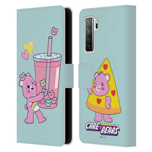 Care Bears Sweet And Savory Cheer Drink Leather Book Wallet Case Cover For Huawei Nova 7 SE/P40 Lite 5G