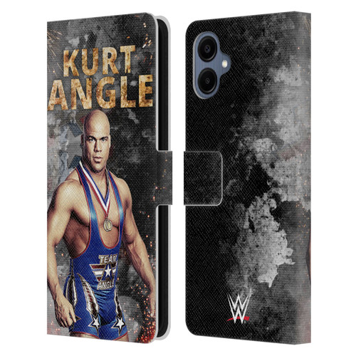 WWE Kurt Angle LED Image Leather Book Wallet Case Cover For Samsung Galaxy A06 4G