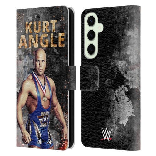 WWE Kurt Angle LED Image Leather Book Wallet Case Cover For Samsung Galaxy S25+