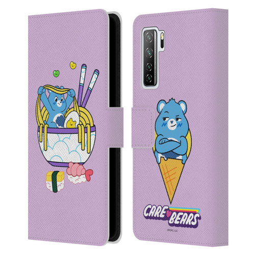 Care Bears Sweet And Savory Grumpy Ramen Sushi Leather Book Wallet Case Cover For Huawei Nova 7 SE/P40 Lite 5G